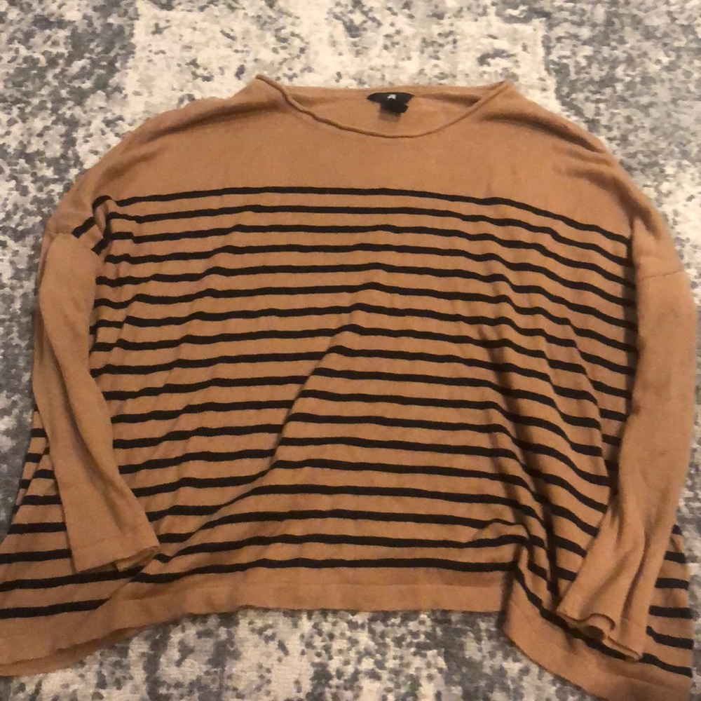H&M Tan striped sweater